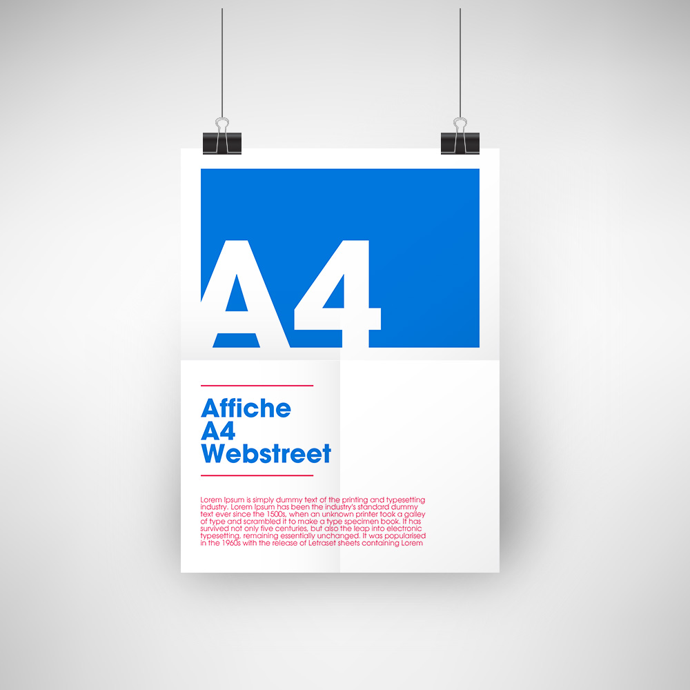 Affiches A4 standard